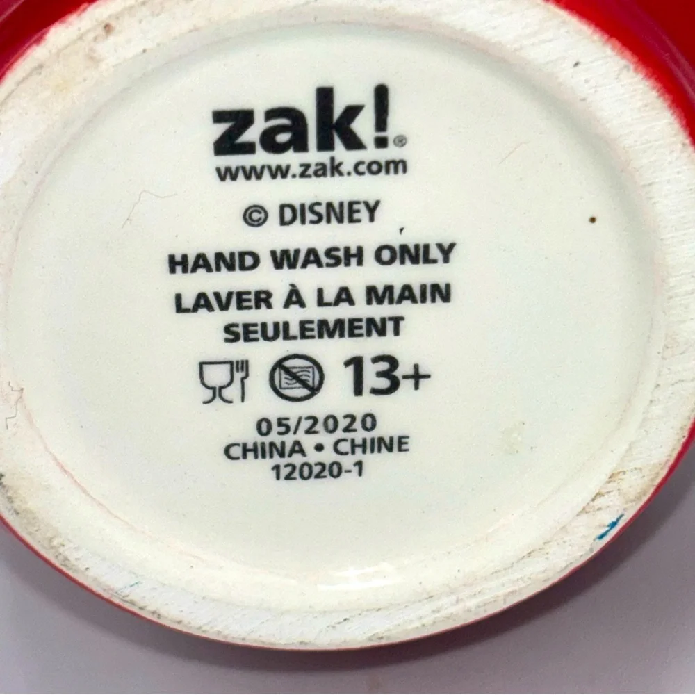 Disney Zak! Mickey Mouse Red Pants Arm 15 Ounce Sculpted Ceramic Coffee Cup Mug